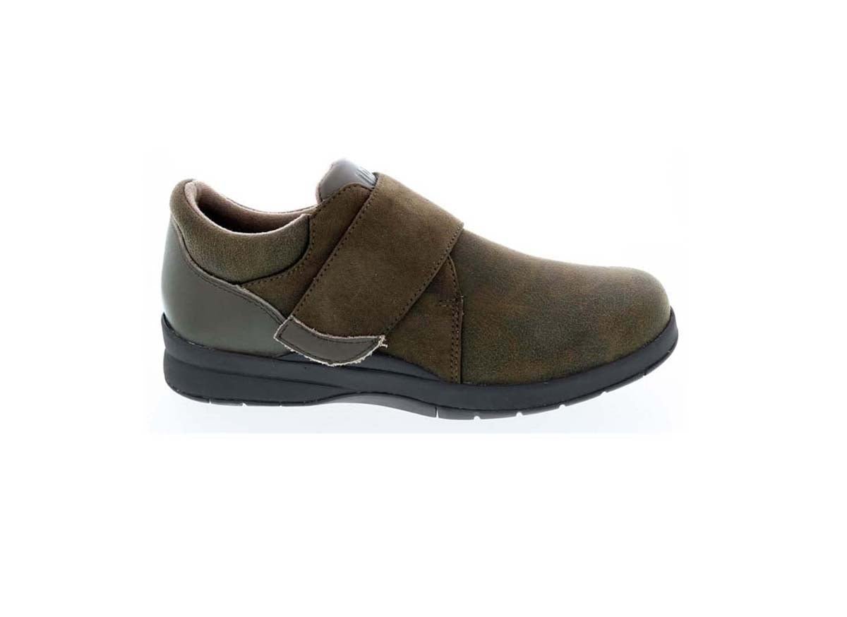 DREW MOONWALK WOMEN CASUAL SHOE IN OLIVE STRETCH LEATHER - TLW Shoes