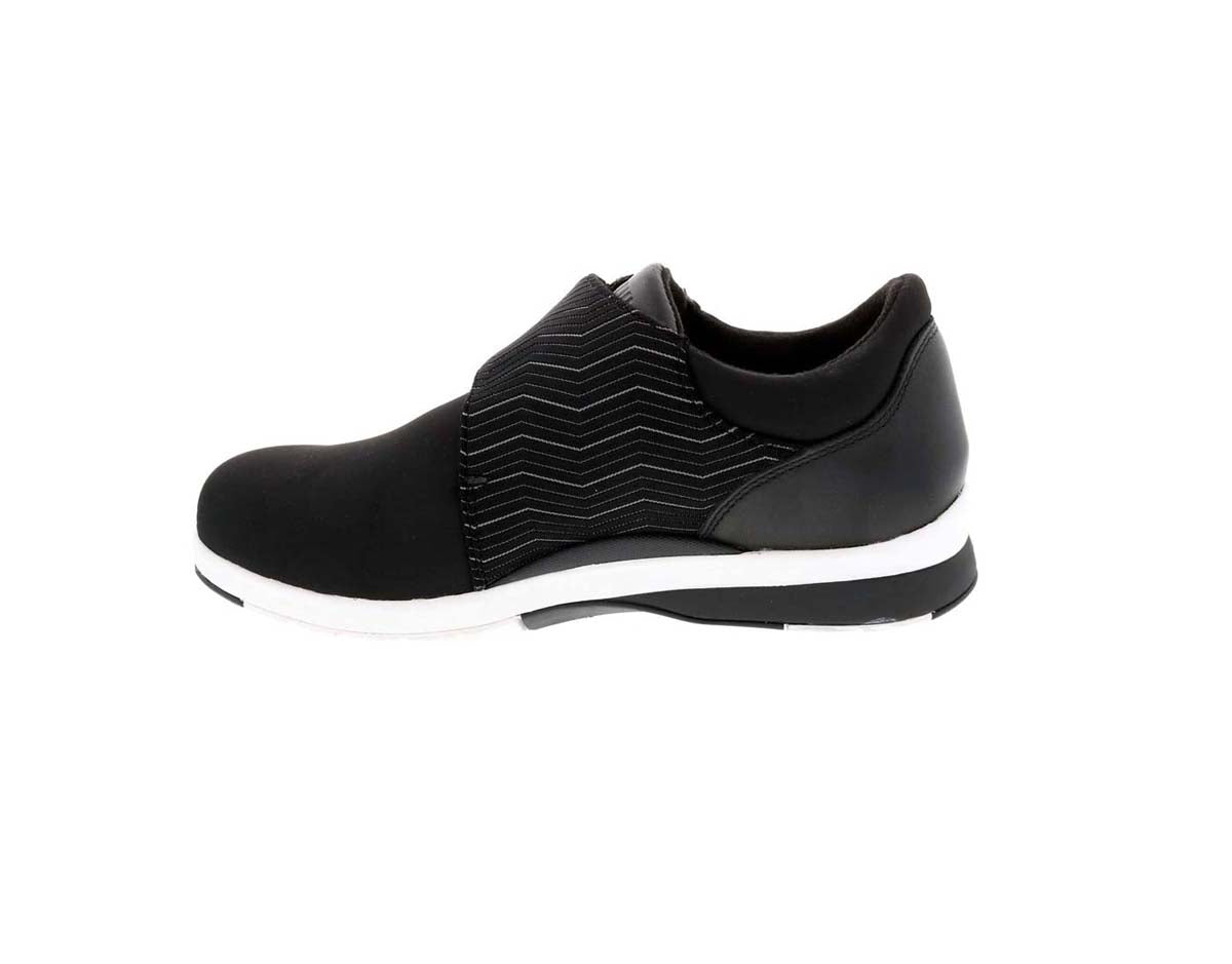 DREW MOONWALK WOMEN CASUAL SHOE IN BLACK LYCRA/LEATHER - TLW Shoes