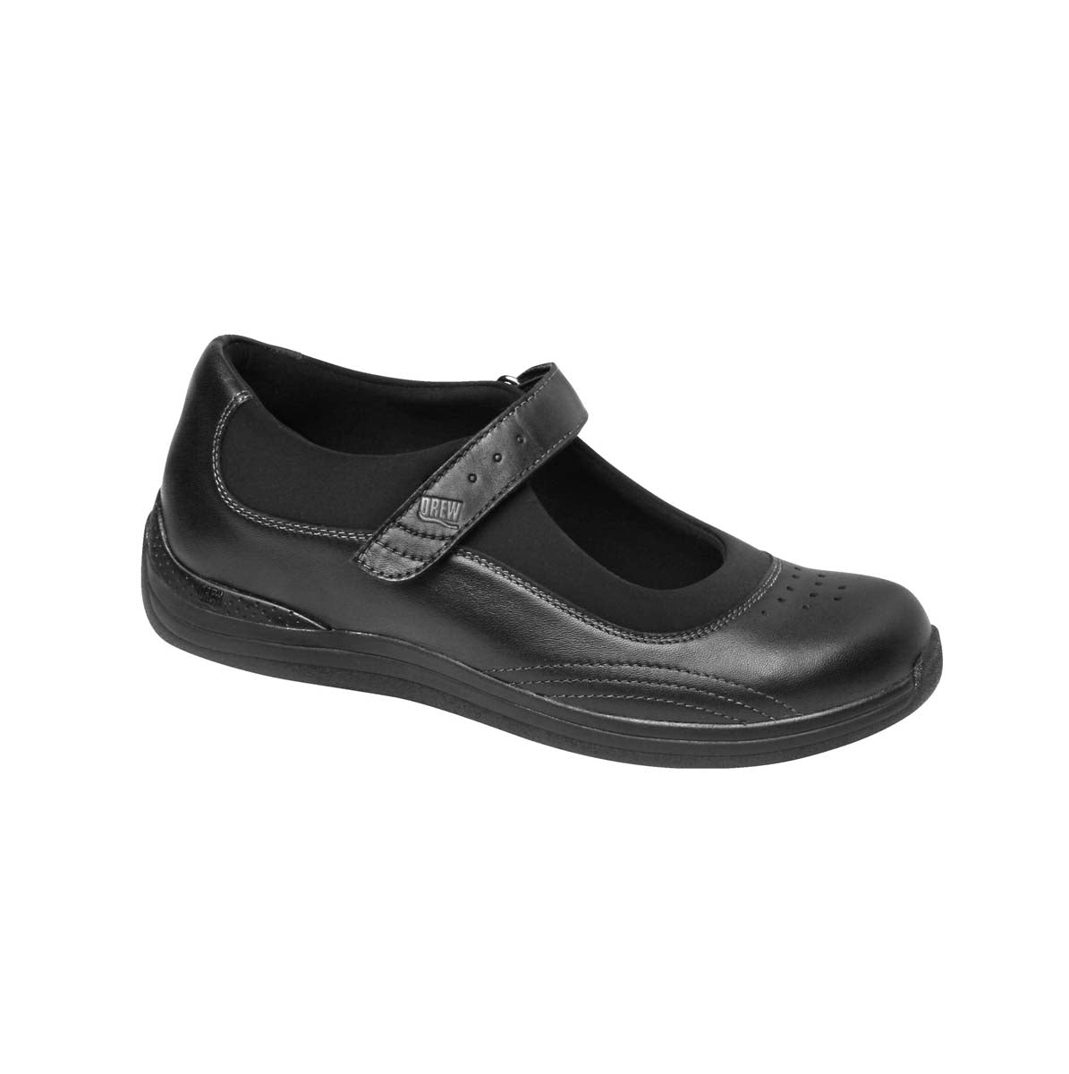 DREW ROSE WOMEN CASUAL SHOE IN BLACK/BLACK STRETCH - TLW Shoes