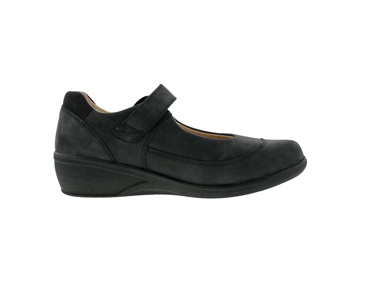 DREW JILLIAN WOMEN CASUAL SHOE IN BLACK LEATHER - TLW Shoes