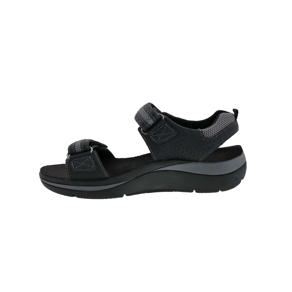 DREW SOPHIE WOMEN SANDAL IN BLACK MESH COMBO - TLW Shoes