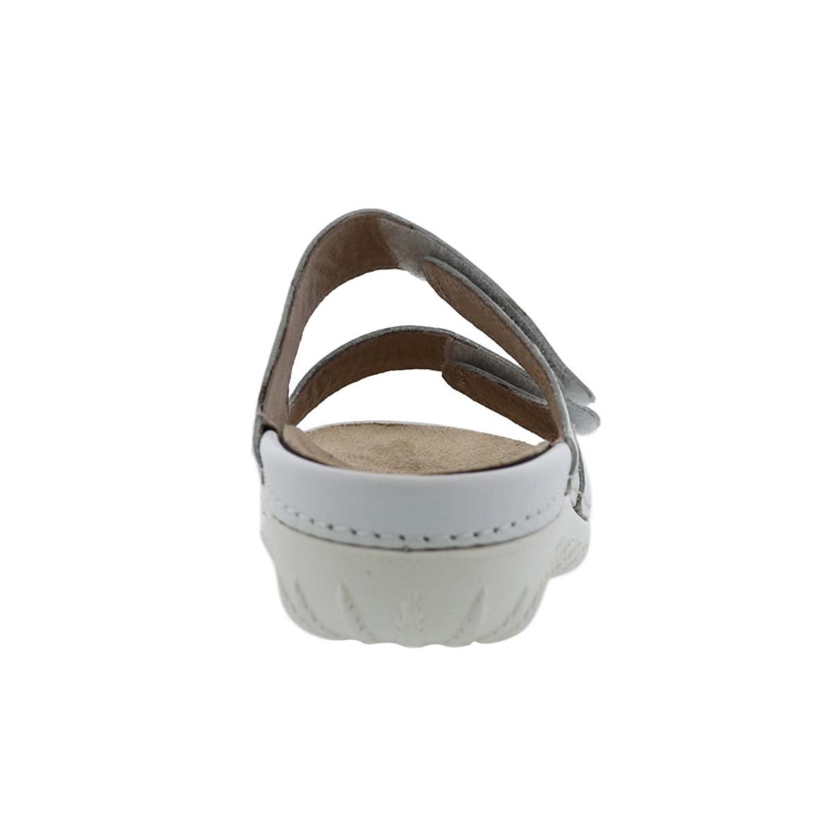 DREW CRUIZE WOMEN STRAPS SANDALS IN WHITE LEATHER - TLW Shoes