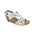 BELLINI BEAUTY WOMEN WEDGE SANDALS IN WHITE FAUX NUBUCK - TLW Shoes