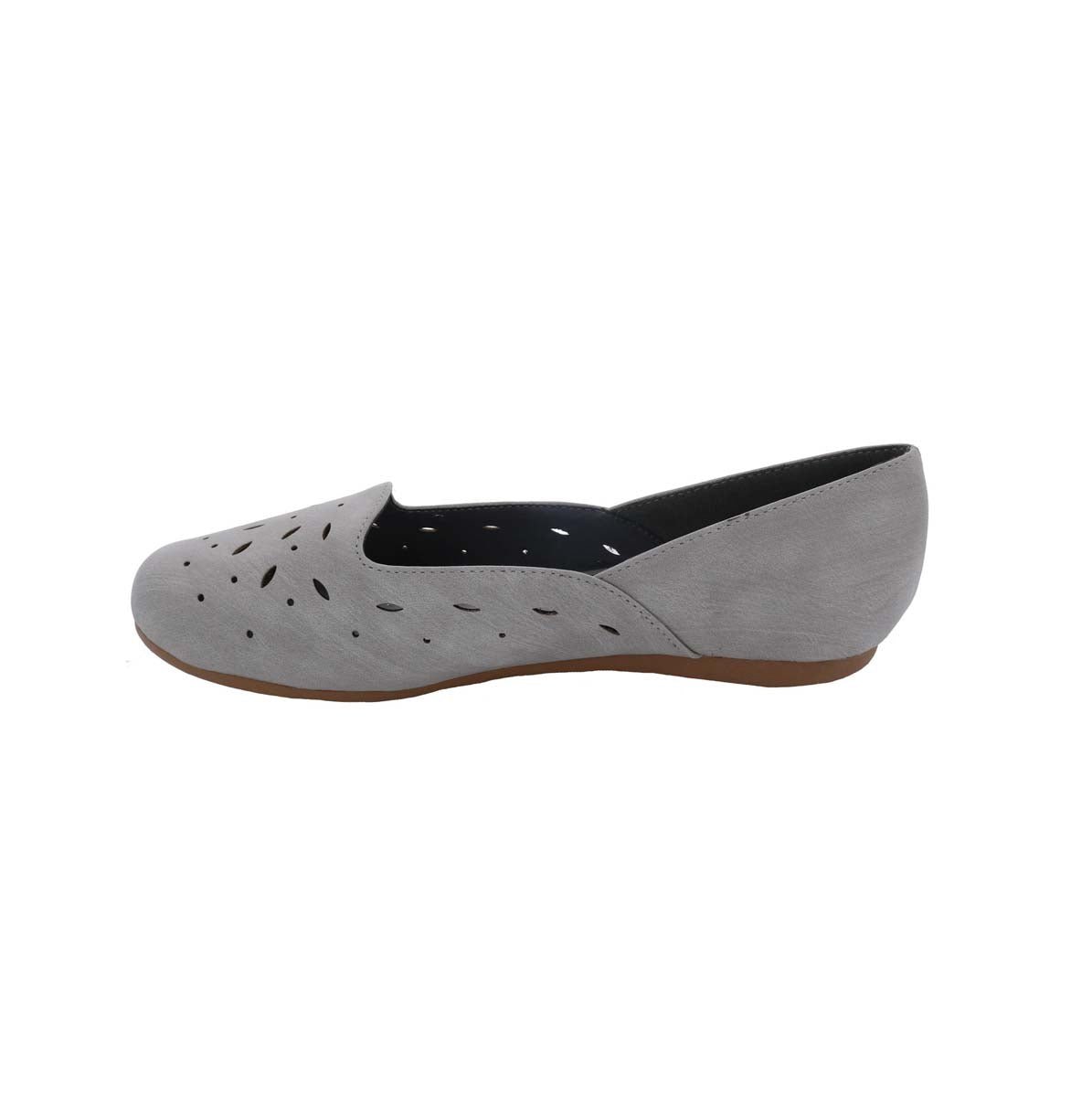 BELLINI MARSHMELLOW WOMEN FLAT SLIP-ON IN GREY FAUX NUBUCK - TLW Shoes