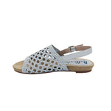 BELLINI NEWABLE WOMEN SLINGBACK SANDALS IN SILVER WOVEN SYNTHETIC - TLW Shoes