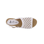 BELLINI NEWABLE WOMEN SLINGBACK SANDALS IN WHITE WOVEN SYNTHETIC - TLW Shoes