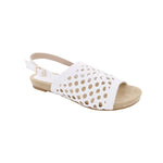 BELLINI NEWABLE WOMEN SLINGBACK SANDALS IN WHITE WOVEN SYNTHETIC - TLW Shoes