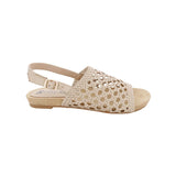 BELLINI NEWABLE WOMEN SLINGBACK SANDALS IN GOLD WOVEN SYNTHETIC - TLW Shoes