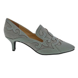 BELLINI BENGAL WOMEN DRESS PUMP SHOE IN GREY FAUX LEATHER/GREY MICROSUEDE - TLW Shoes