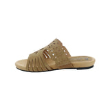 BELLINI NIKOLE WOMEN SLIDE SANDALS IN KHAKI FAUX NUBUCK - TLW Shoes