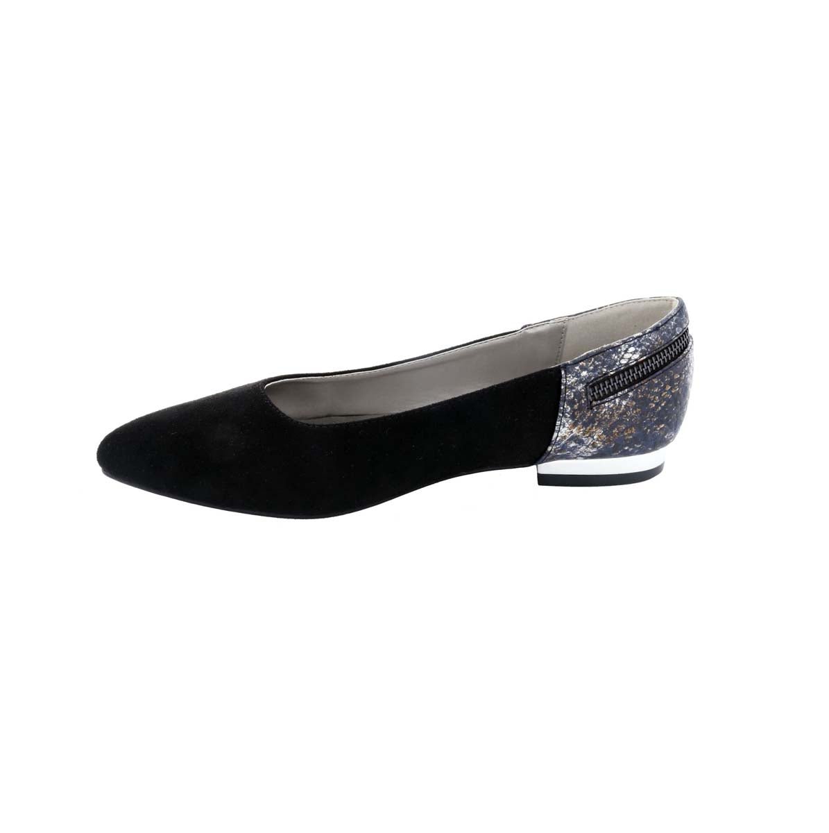 BELLINI NOVATOO WOMEN FLAT SLIP-ON IN BLACK MICRO/SNAKE - TLW Shoes