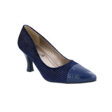 BELLINI ZESTY CORD WOMEN PUMP SLIP-ON IN NAVY CORDUROY - TLW Shoes