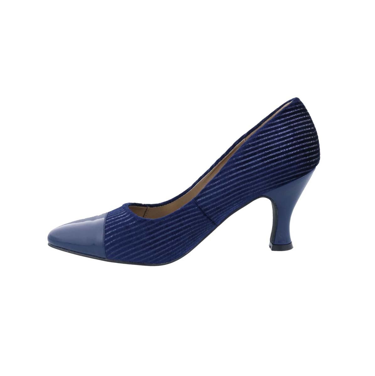 BELLINI ZESTY CORD WOMEN PUMP SLIP-ON IN NAVY CORDUROY - TLW Shoes