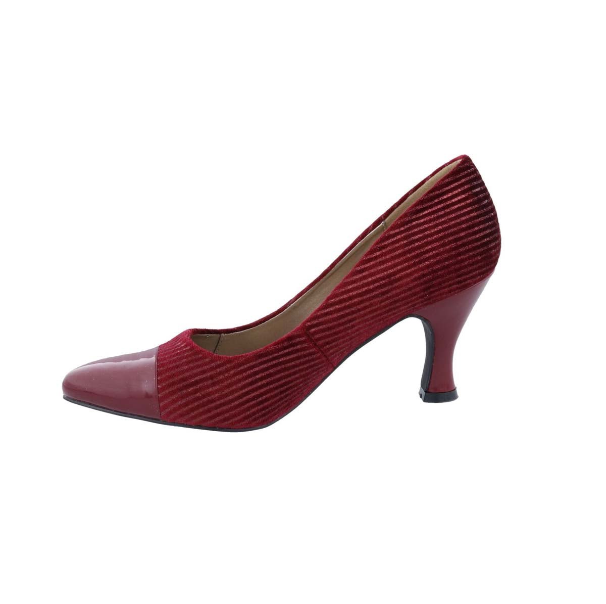 BELLINI ZESTY CORD WOMEN PUMP SLIP-ON IN WINE CORDUROY - TLW Shoes