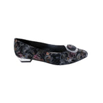 BELLINI FRILLY WOMEN IN BLACK FLORAL TEXTILE - TLW Shoes