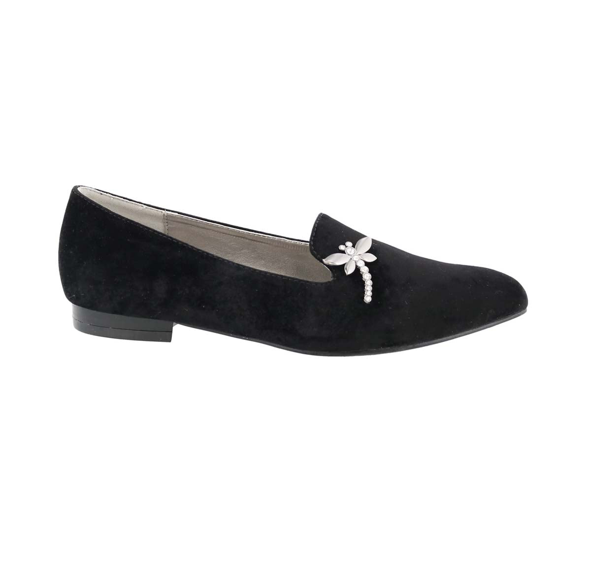 BELLINI DRAGONFLY WOMEN SLIP-ON IN BLACK VELVET - TLW Shoes