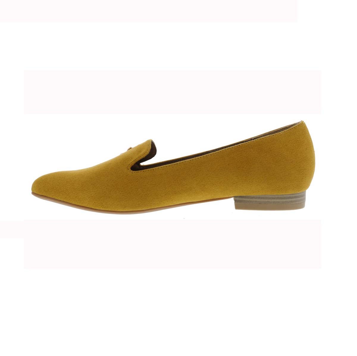 BELLINI DRAGONFLY WOMEN SLIP-ON IN MUSTARD MICROSUEDE - TLW Shoes