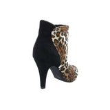 BELLINI VICTORIA WOMEN ZIPPER CLOSURE BOOTIE IN LEOPARD MICROSUEDE - TLW Shoes