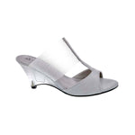 BELLINI IRAN WOMEN T-STRAP SANDALS IN LUCITE/GREY MICROSUEDE - TLW Shoes