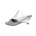 BELLINI IRAN WOMEN T-STRAP SANDALS IN LUCITE/GREY MICROSUEDE - TLW Shoes