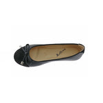 BELLINI SLOOP WOMEN FLAT IN BLACK FAUX LEATHER/BLACK MICROSUEDE - TLW Shoes