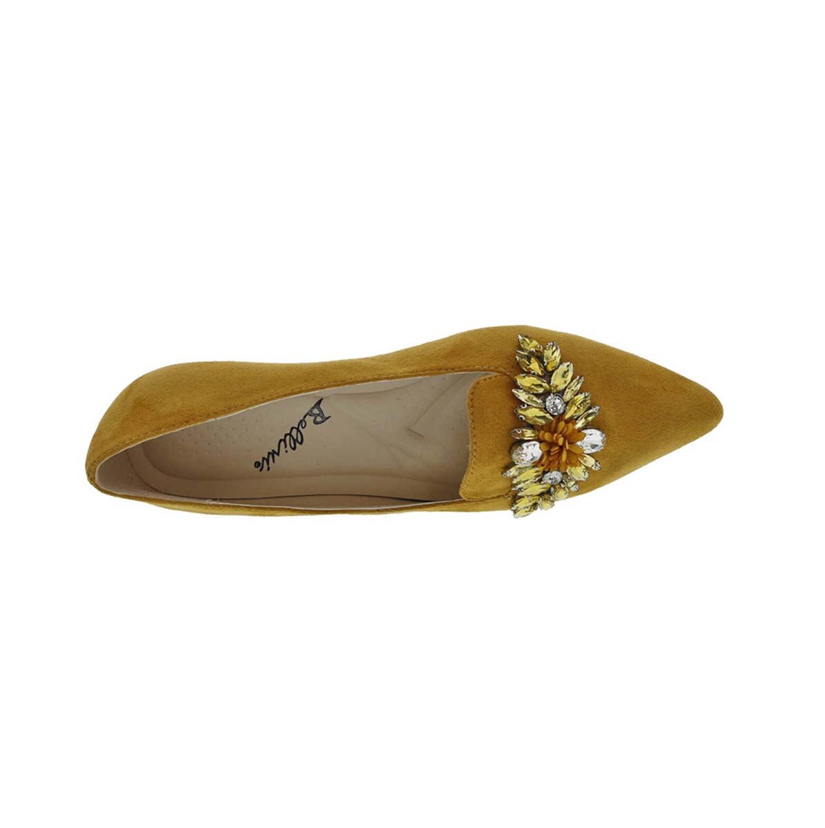 BELLINI FABULOUS II WOMEN SLIP-ON SHOES IN MUSTARD MICROSUEDE - TLW Shoes