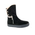 BELLINI FURRY WOMEN ZIPPER BOOTS IN BLACK MICROSUEDE/FAUX FUR - TLW Shoes