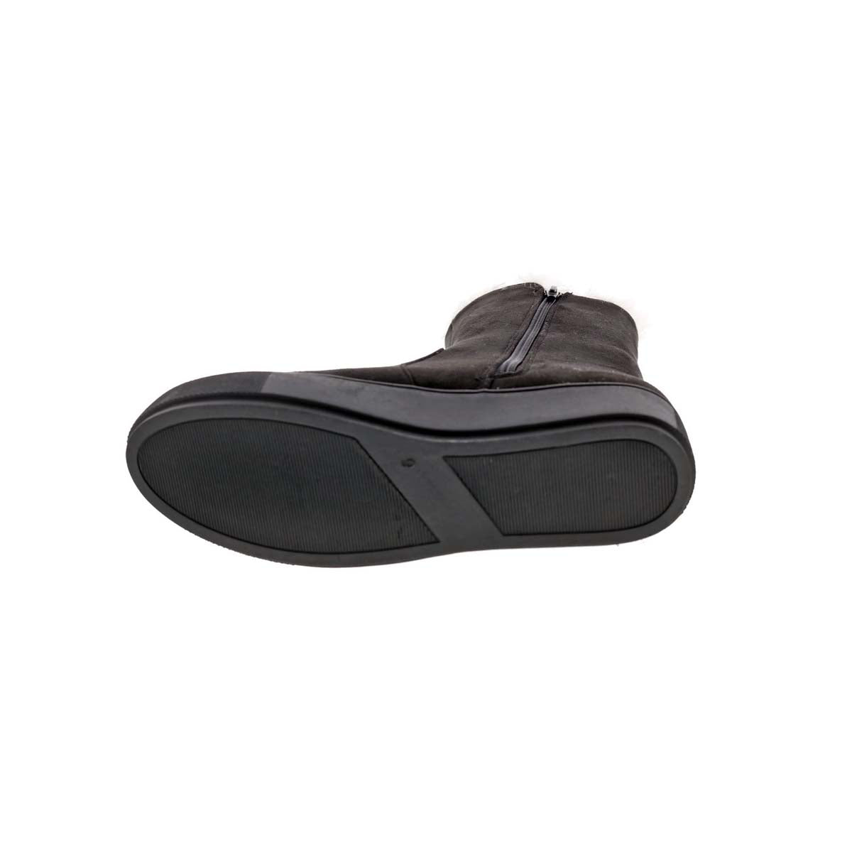 BELLINI FURRY WOMEN ZIPPER BOOTS IN BLACK MICROSUEDE/FAUX FUR - TLW Shoes
