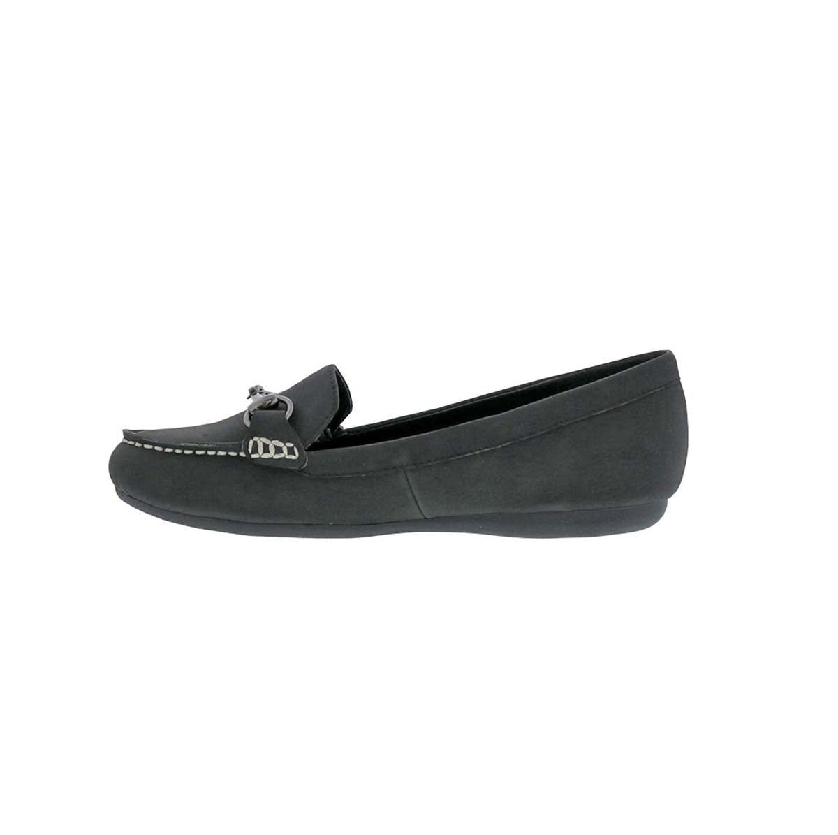 BELLINI SALTY WOMEN LOAFER SLIP-ON SHOES IN BLACK FAUX NUBUCK - TLW Shoes