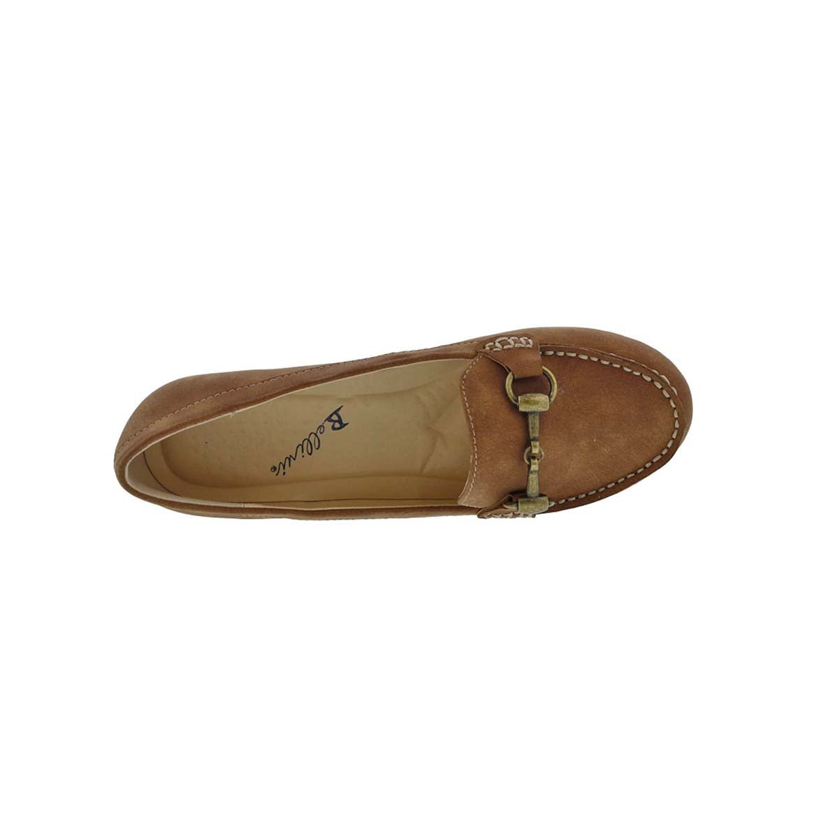 BELLINI SALTY WOMEN LOAFER SLIP-ON SHOES IN TAN FAUX NUBUCK - TLW Shoes