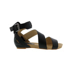 BELLINI NAMBI WOMEN ADJUSTABLE BUCKLE SANDAL IN BLACK SMOOTH - TLW Shoes