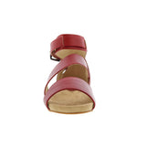 BELLINI NAMBI WOMEN ADJUSTABLE BUCKLE SANDAL IN RED SMOOTH - TLW Shoes