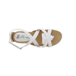 BELLINI NOBU WOMEN STRAP SANDAL IN WHITE PEBBLED - TLW Shoes