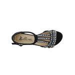 BELLINI LAARIS WOMEN WEDGE SANDALS IN BLACK MICROSUEDE - TLW Shoes