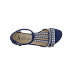 BELLINI LAARIS WOMEN WEDGE SANDALS IN NAVY FABRIC - TLW Shoes