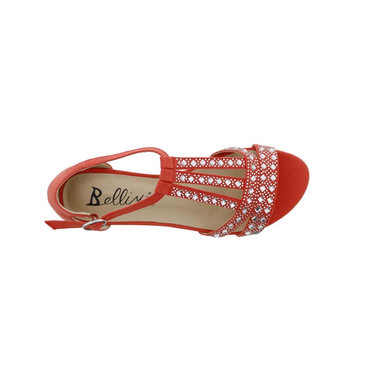 BELLINI LAARIS WOMEN WEDGE SANDALS IN ORANGE MICROSUEDE - TLW Shoes