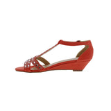 BELLINI LAARIS WOMEN WEDGE SANDALS IN ORANGE MICROSUEDE - TLW Shoes