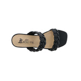 BELLINI FUSS WOMEN SLIDE SANDAL IN BLACK SMOOTH - TLW Shoes