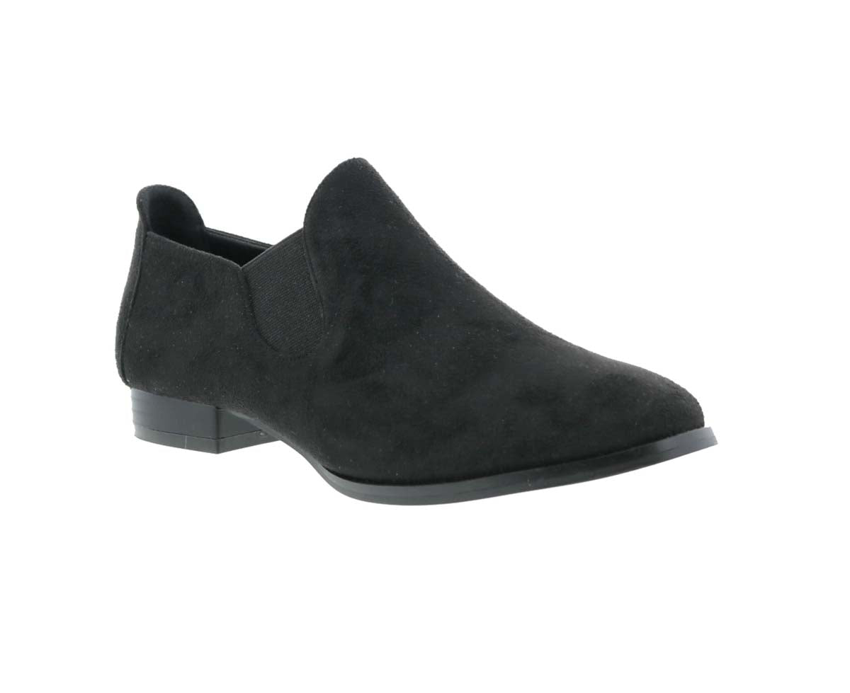 BELLINI BRYNN WOMEN SLIP-ON SHOE IN BLACK MICROSUEDE - TLW Shoes