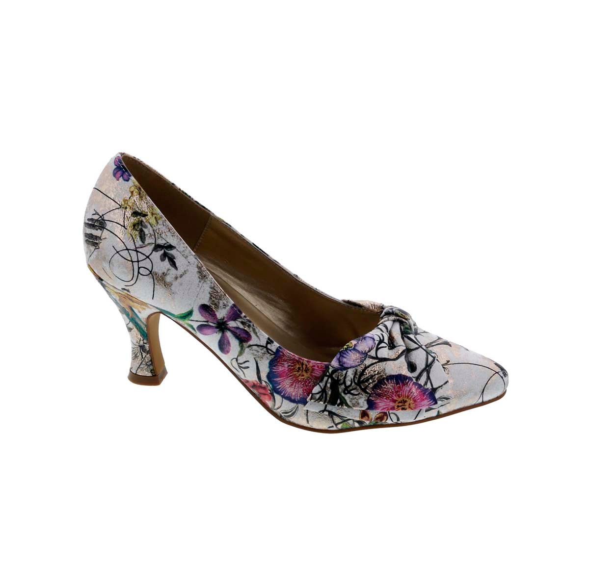 BELLINI CHARM FW WOMEN PUMP SHOES IN WHITE FLORAL - TLW Shoes