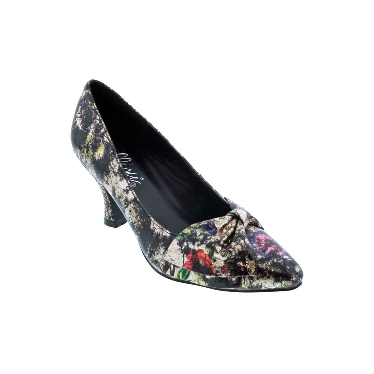 BELLINI CHARM FW WOMEN PUMP SHOES IN BLACK FLORAL - TLW Shoes