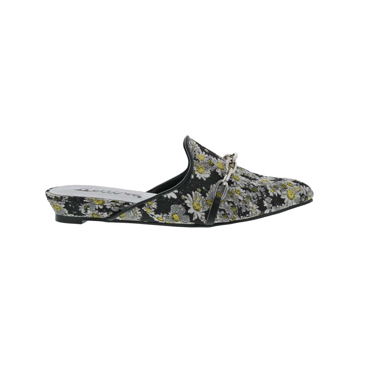 BELLINI FLUENT WOMEN SLIP-ON MULE SHOES IN BLACK FLORAL PRINT - TLW Shoes