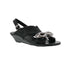 BELLINI LADY WOMEN WEDGE SANDAL IN BLACK SMOOTH - TLW Shoes
