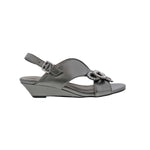 BELLINI LADY WOMEN WEDGE SANDAL IN PEWTER SMOOTH - TLW Shoes