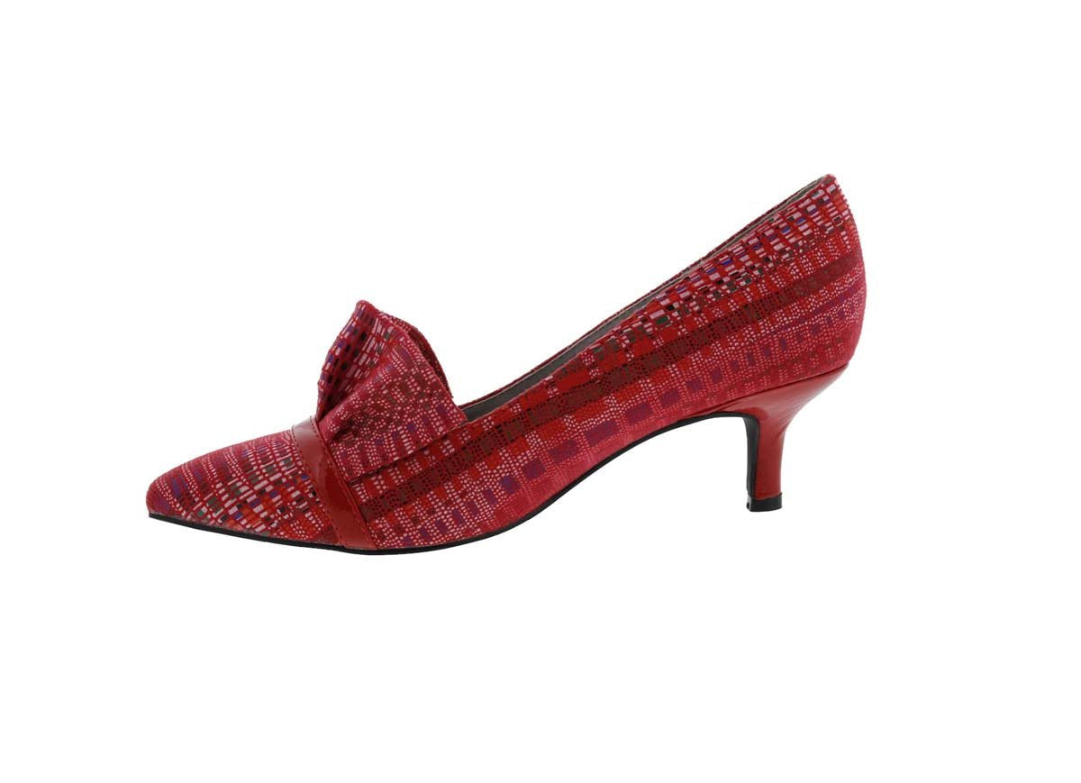 BELLINI BANSHEE WOMEN DRESS PUMP SHOE IN RED MULTI TEXTILE - TLW Shoes