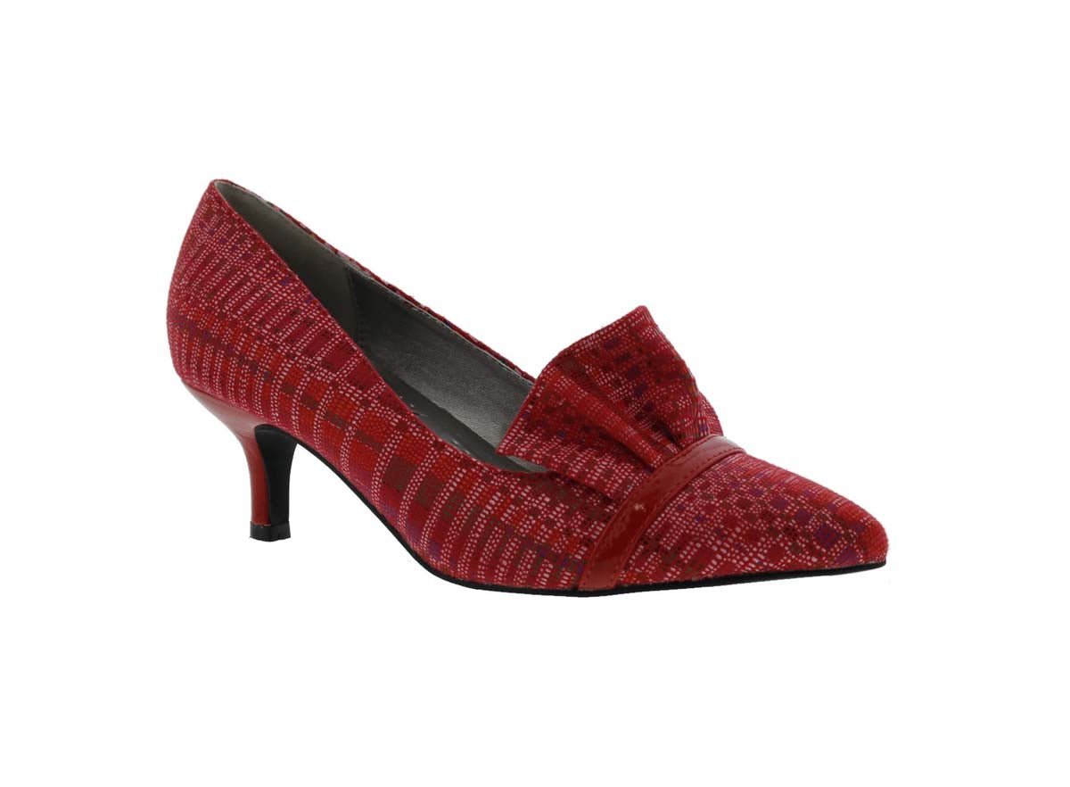 BELLINI BANSHEE WOMEN DRESS PUMP SHOE IN RED MULTI TEXTILE - TLW Shoes