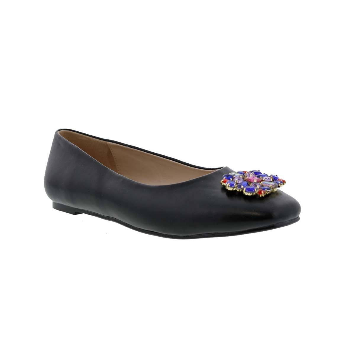 BELLINI SYBIL WOMEN SLIP-ON FLAT SHOES IN BLACK SMOOTH - TLW Shoes