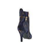 BELLINI CLAUDETTE WOMEN DRESSY ANKLE BOOT IN NAVY GOLD COMBO - TLW Shoes