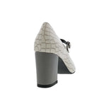 BELLINI VEX WOMEN MARY JANE PUMP IN WHITE GREY CROC COMBO - TLW Shoes