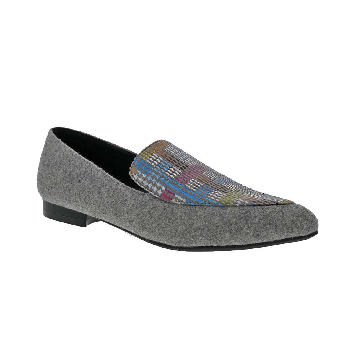 BELLINI FERRIS WOMEN FLAT SLIP-ON SHOE'S IN GREY MULTI WOOL - TLW Shoes